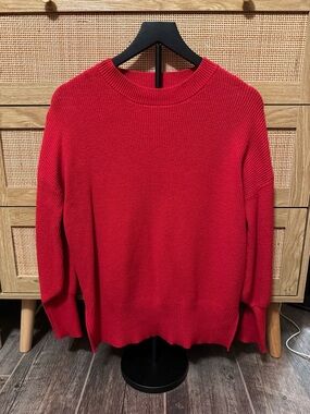 Men's Classic Red Crewneck Sweater